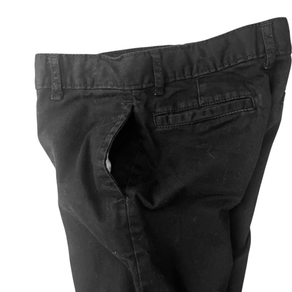 Place Chino casual uniform black straight leg pants pockets zip button Boys 7 - Picture 4 of 9